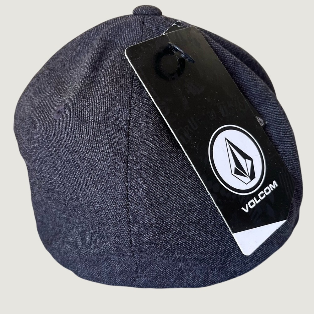 Volcom Full Stone Flexfit Hat Cap Charcoal Mens Large XL Gray Logo NWT - Picture 4 of 13